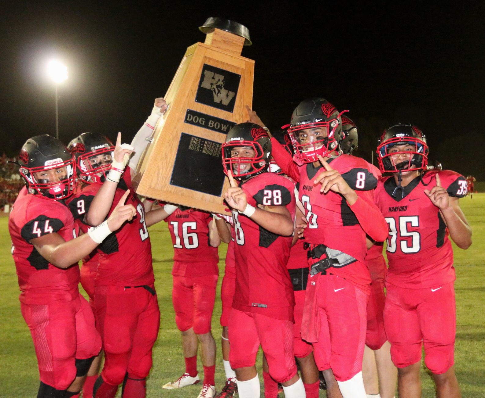 Bullpups own Huskies, make it half a dozen Dog Bowls in a row